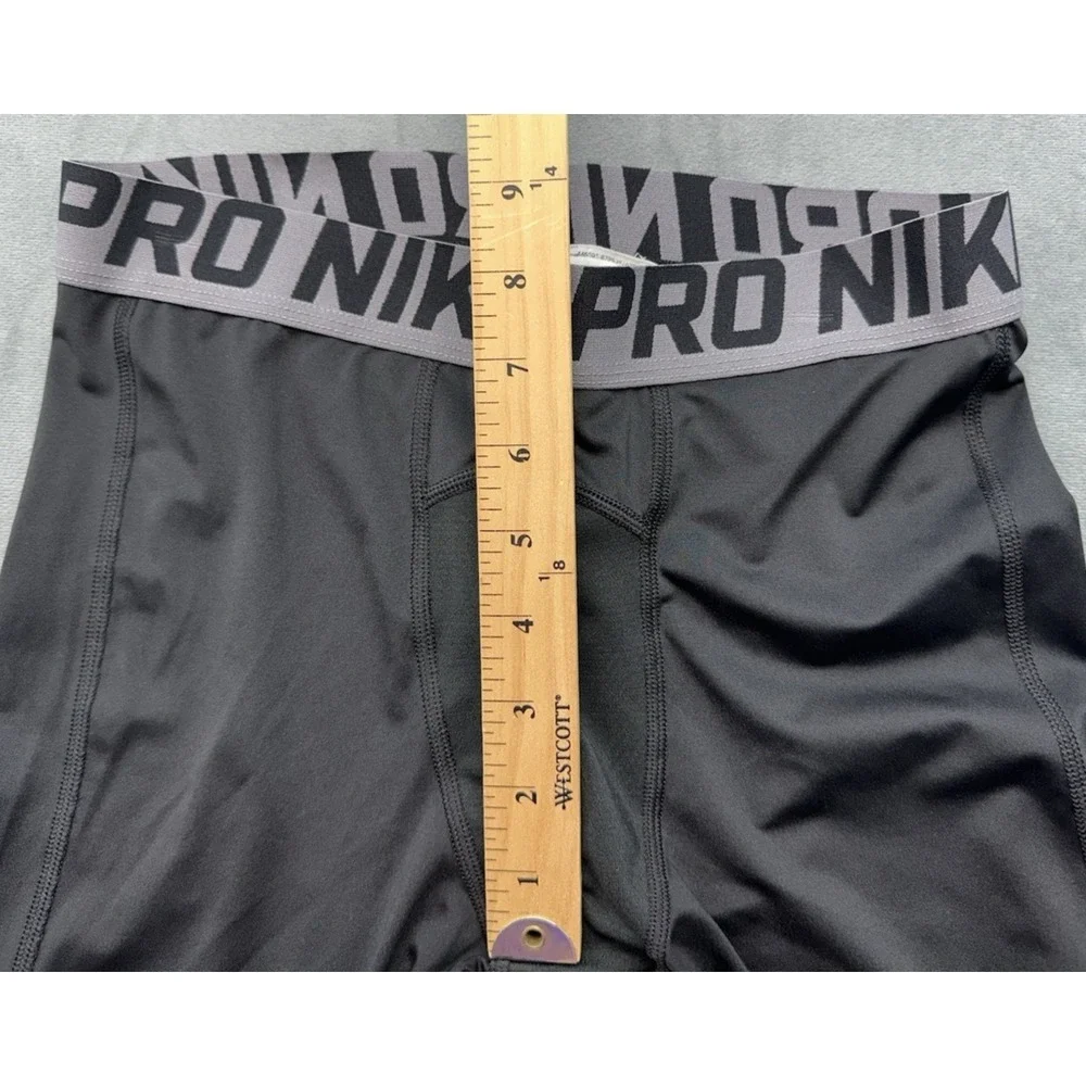 Nike Pro Combat Dri Fit Black Bottoms Boys XL Compression Workout BV3516 010